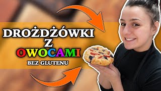 Przepis na DROŻDŻÓWKI z owocami i kruszonką BEZ GLUTENU 🍪 Proste ciasto drożdżowe 🍪 87 [upl. by Bogusz95]