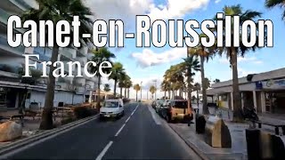 CanetenRoussillon 4k  Driving French region [upl. by Waddington]