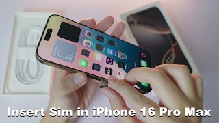 How to Insert SIM Card in iPhone 16 Pro  Pro Max [upl. by Alain]