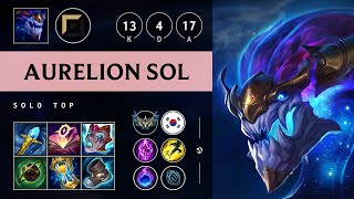 Aurelion Sol Top vs Rammus Godlike  KR Challenger Patch 1418 [upl. by Anwadal133]