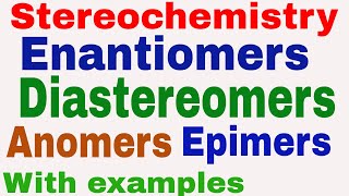 Enantiomers  Diastereomers  Anomers  Epimers  Stereochemistry  Stereoisomerism [upl. by Ferdinana882]