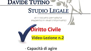 Diritto Civile  Video lezione n2 Capacità di agire e diritti della personalità [upl. by Eileme]