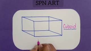 How to draw cuboid  Cuboid drawing  Easy drawing cuboid [upl. by Adeirf27]