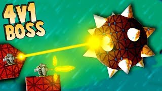 BOSS BATTLES 4 vs 1 SUPER FORTS Forts Multiplayer Gameplay [upl. by Naik]