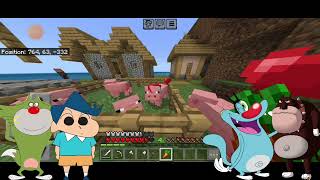 OGGYJackbob and kazama decorate house in minecraft ep4 minecraft animationgaming2326 [upl. by Hsenid]