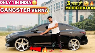 Gangster Black Hyundai verna❤️ को क्या बना दिया ये Green Chameleon Wrap😱😱 3 लाख की Modification [upl. by Yrojram]