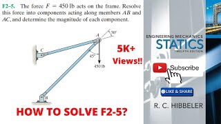 F25 Rc Hibbeler Statics 12th  hibbeler  Solutions Manual [upl. by Intisar993]