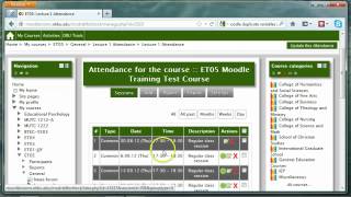 Moodle Attendance Module  OBU [upl. by Aser]