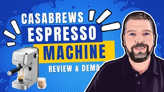 CASABREWS Espresso Machine Review amp Demo  3700 Essential [upl. by Akinoj932]