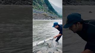 Catching Fish in the Rain  Kunhar River’s Wild Side⛈️ FishingLife MountainFishing freshcatch [upl. by Rrats]