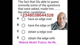 OAU Post UTME and PREDEGREE ENGLISH Past Questions and Answers  Akahi Tutors Ileife 2 [upl. by Bushore]