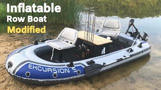 Inflatable Row Boat Modified into a Legit Fishing Boat How to Make It [upl. by Bish87]