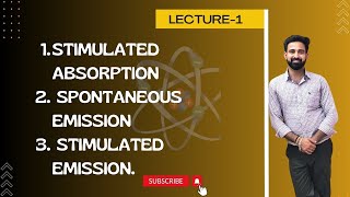 L1 Stimulated Absorption Spontaneous Emission and Stimulated Emission [upl. by Elnora]