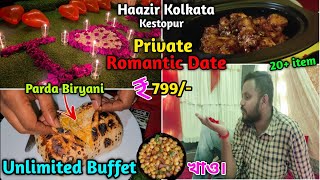 Romantic Private Buffet at Haazir kolkata😍l kolkatar FIRST home based private dining🔥l Parda biryani [upl. by Meadows]