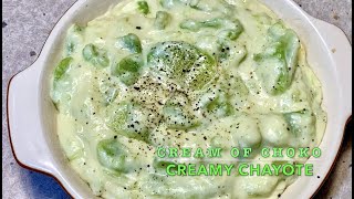 Creamy Chayote or Chokoes Cheekyricho Cooking Youtube Video Recipe ep1357 [upl. by Kendell]