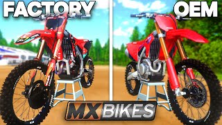 OEM BIKES vs FACTORY BIKES in MX Bikes [upl. by Nalaf]