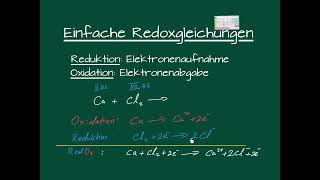 Redoxreaktionen  Einfache Redoxgleichungen [upl. by Caleb]