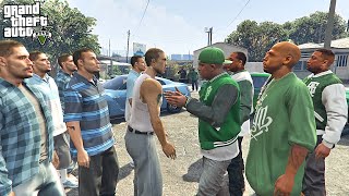 FRANKLIN GROVE STREET FAMILIES VS CEASAR AZTECAS GANG IN GTA 5 [upl. by Eronaele]