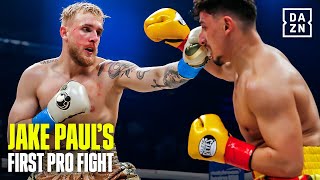 JAKE PAULS FIRST PRO FIGHT ENDS IN 1ST ROUND KO Jake Paul vs AnEsonGib [upl. by Merrell]