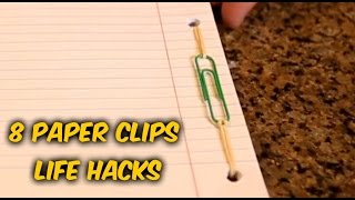 8 Paper Clips Life Hacks [upl. by Neenad]