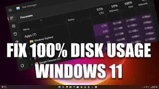 How to Fix 100 Disk Usage on Windows 11Solved [upl. by Ahsikel]