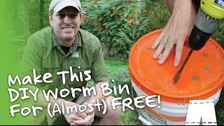 How To Make A DIY 2Bucket Worm Composter For FREE [upl. by Parthen]