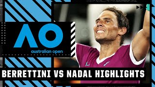 Rafael Nadal reaches 2022 Australian Open Final after beating Matteo Berrettini  Full Highlights [upl. by Alol]