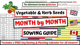 Your Month by Month Veggie Sowing Calendar Unveiled Useful for all Growing Zones amp Climates 134 [upl. by Nomelihp829]