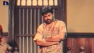 Chiranjeevi Goes To Jail  Gang Leader Movie Scenes [upl. by Sacul]