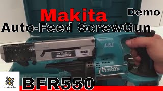 Makita 18V Cordless AutoFeed Screwdriver BFR550 amp Demo [upl. by Hasile872]