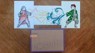 Je Dessine Tanjiro Et Nezuko Avec Les Box upcrate [upl. by Nalek]