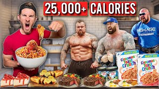 Eating 2x The Worlds Strongest Mans Diet in ONE DAY [upl. by Esdnil]