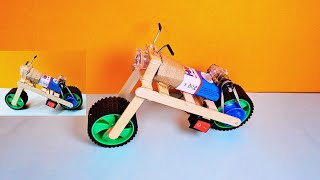 How to make a Motorcycle with Popsicle Stick  DIY Bike  Popsicle Stick Motorcycle diymotorcycle [upl. by Ailito]