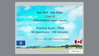 Class B Gas Fitter  Alberta  Test 60 Q  Intermediate Level  CANCSA  B1491 CANCSA B1492 [upl. by Theurich]