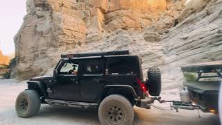 Winter camping at Anza borrego state park 2020 With us a jeep jk a m416 trailer and a Toyota Tacoma [upl. by Jerrie165]