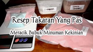 Cara menimbang bubuk minuman kekinian  resep takaran yang pas [upl. by Harlen]