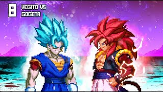 WhatIf 8 Super Saiyan 4 Gogeta VS Super Saiyan Blue Vegito [upl. by Hemminger]