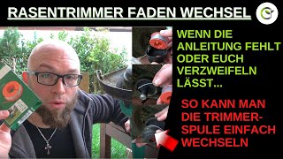 Rasentrimmer Faden wechseln  Im Beispiel eine Spule des Bosch Geräts quotEasytrimquot [upl. by Assili]