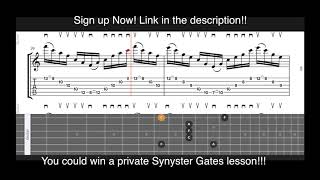 Synyster Gates Lesson Backing Track With Tabs 2017 [upl. by Aerbma242]