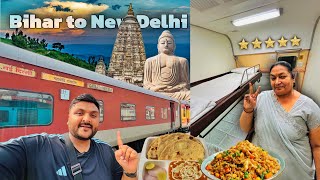 Bihar ki Most Premium Train First AC Coupe Journey  Mahabodhi Express Delicious IRCTC food Review [upl. by Nirad]