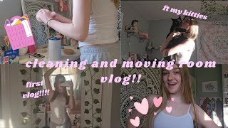 cleaning and moving room vlog this video took me forever to edit lol 🎀🌸 [upl. by Spragens]