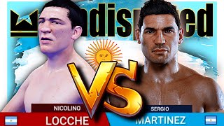 NICOLINO LOCCHE vs SERGIO MARTINEZ MARAVILLA en Undisputed 🥊 DUELO de ARGENTINOS 🇦🇷 [upl. by Neeneg]