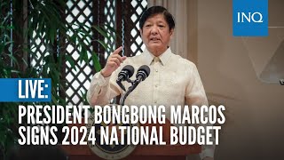 LIVE President Bongbong Marcos signs 2024 national budget [upl. by Inez]