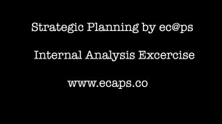 Strategic Planning Internal analysis of your organisation [upl. by Hasty]