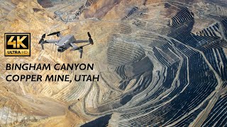 Bingham Canyon Copper Mine  4K Drone Video [upl. by Suiradal]