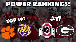 College Football Preseason POWER RANKINGS [upl. by Siul]