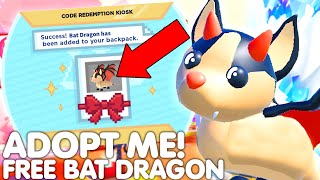 🔥HURRY CLAIM FREE BAT DRAGON BEFORE ITS TOO LATE👀 ADOPT ME ROBLOX [upl. by Pul191]