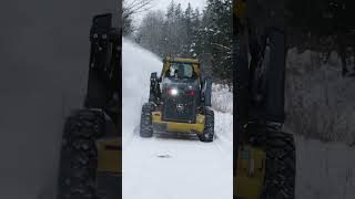 Slow Mo Snow Removal  John Deere Construction [upl. by Naxela14]