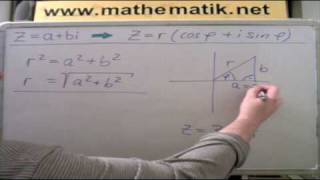 Komplexe Zahlen  Umwandlung Normalform in trigonometrische Form  Methode 2  Teil 13 [upl. by Aikel331]