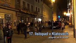 Pozvánka na program k 17 listopadu v Klatovech [upl. by Scornik]